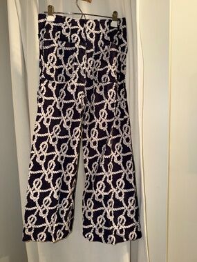 Anthropologie Maeve Collette Nautical Rope pattern Capri sz 29